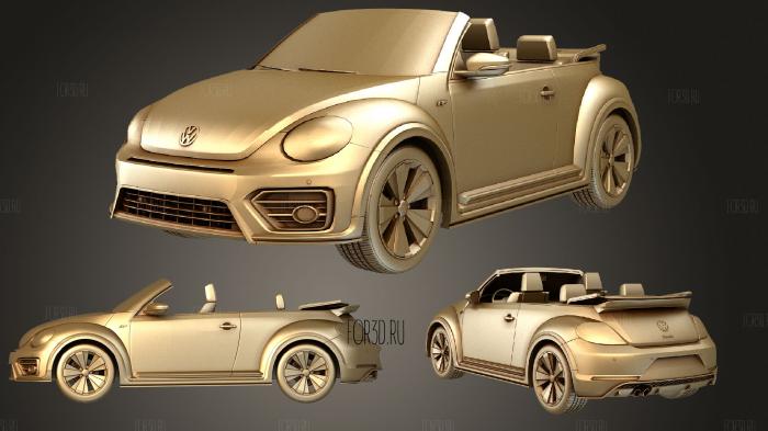 VW Beetle R LIne Convertible 2020 stl model for CNC