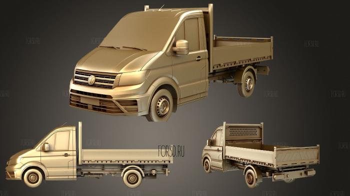 Vw crafter single cab tipper 2021 stl model for CNC