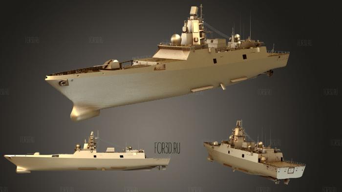 Admiral Gorshkov class frigate stl model for CNC