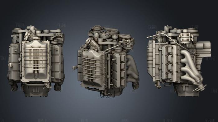 Двигатель Dodge Challenger HEMI Demon V8 3d stl модель для ЧПУ