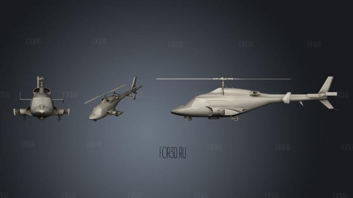 Вертолет - Воздушный Волк 3d stl модель для ЧПУ