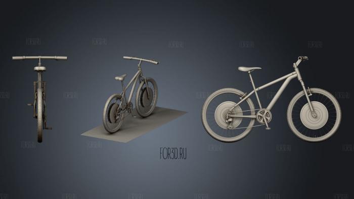 Mountain Bike stl model for CNC