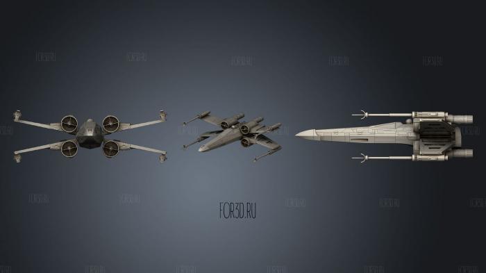Истребитель Star Wars X Wing с Интерьером