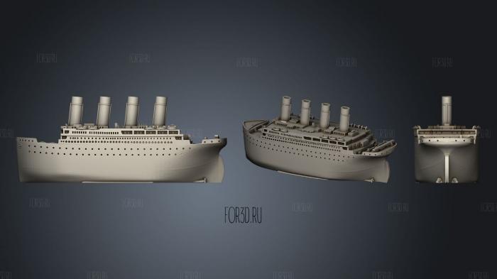 Titanic Bathtub stl model for CNC