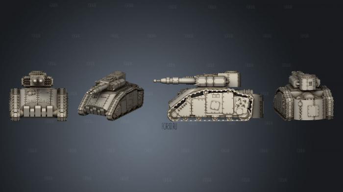 Assault Tank stl model for CNC