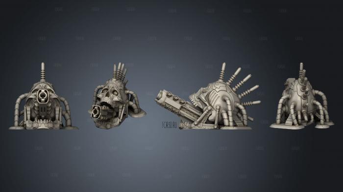 cyberpunk cyber skull stl model for CNC