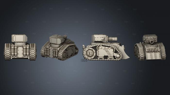 Looted Tank C stl model for CNC