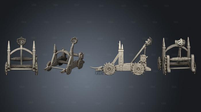 Panshaw Under Siege Catapult stl model for CNC