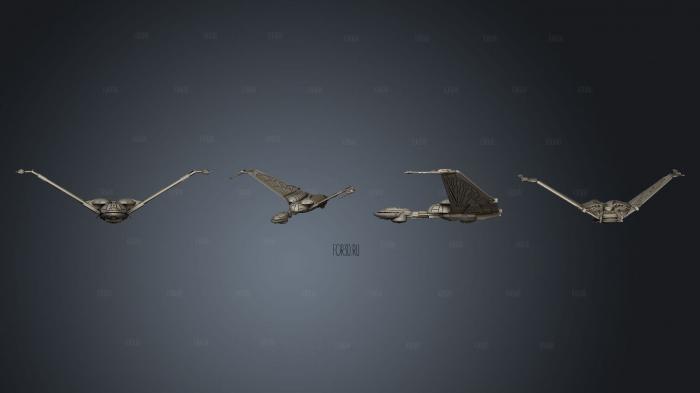 Звездный путь 1 Клингонская хищная птица v 3 3d stl модель для ЧПУ