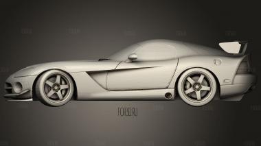 DODGE VIPER SRT БЕЛЫЙ 3d stl модель для ЧПУ