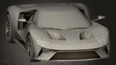 Ford GT 2017 3d stl модель для ЧПУ
