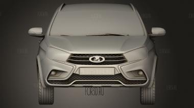Lada Vesta Cro 2015 3d stl модель для ЧПУ