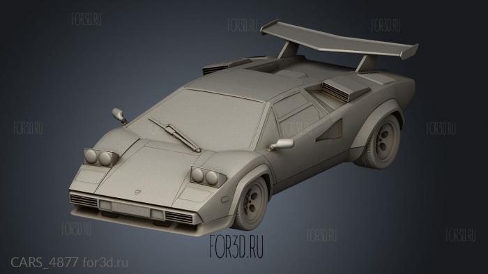 Lamborghini Countach 5000 QV 1985 3d stl модель для ЧПУ