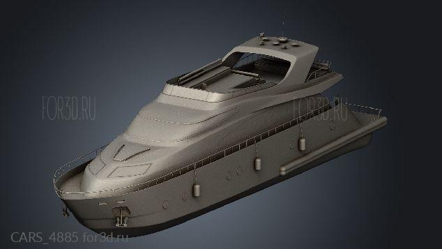 luxury yacht stl model for CNC