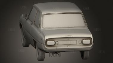 Mazda 1000 2 -дверный седан 1973 3d stl модель для ЧПУ