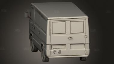 Панельный фургон Mercedes Benz MB100 1988 3d stl модель для ЧПУ