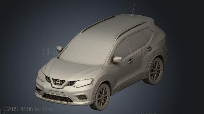 Nissan Rogue 2014 hipoly stl model for CNC