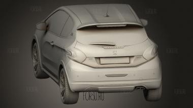 Peugeot 208 GTI 2013 3d stl модель для ЧПУ
