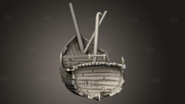 Корабль 3d stl модель для ЧПУ