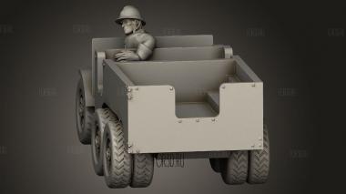 Легкий трактор с водителем 3d stl модель для ЧПУ