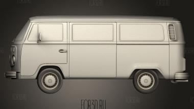 Пассажирский фургон Volkswagen Transporter Mk 2 T2 1972 3d stl модель для ЧПУ