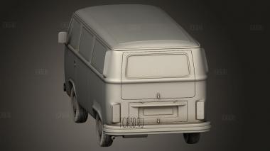 Пассажирский фургон Volkswagen Transporter Mk 2 T2 1972 3d stl модель для ЧПУ