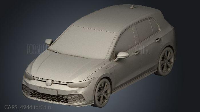 Volkswagen Golf GT Edoor stl model for CNC