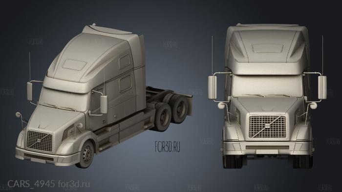 Volvo VNL 781 Tractor Truck 3 axis 2002 stl model for CNC