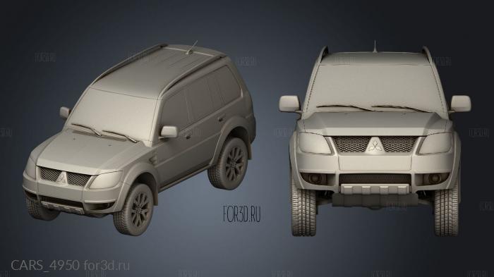 Mitsubishi Pajero TR stl model for CNC