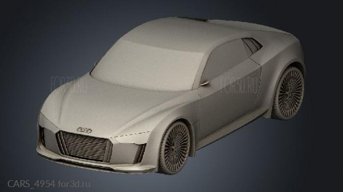 Audi e tron 2010 stl model for CNC