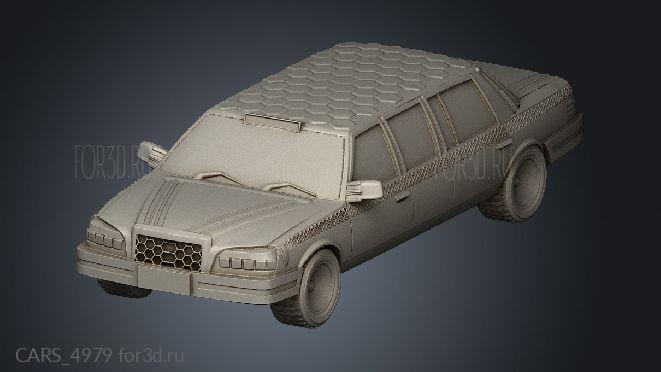 delaware limo filled stl model for CNC