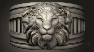 Кольцо со Львом 3d stl модель для ЧПУ
