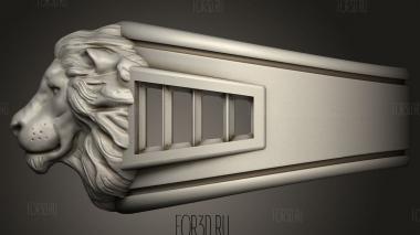 Кольцо со Львом 3d stl модель для ЧПУ