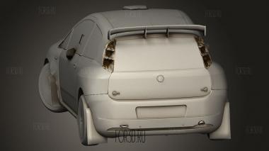 Abarth grande punto S2000 лесной 3d stl модель для ЧПУ