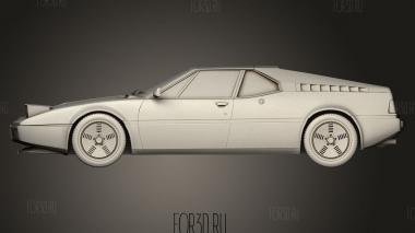 BMW M1 1979 3d stl модель для ЧПУ