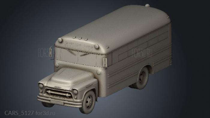 Chevrolet 4500 School Bus 1956 stl model for CNC