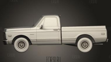 Пикап Chevrolet C10 Шайенн 1971 3d stl модель для ЧПУ