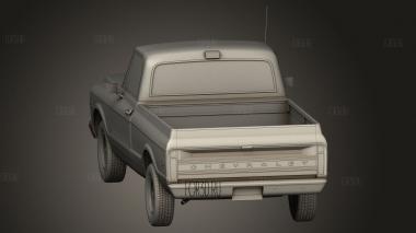 Пикап Chevrolet C10 Шайенн 1971 3d stl модель для ЧПУ