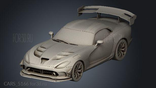 Dodge Viper ACR stl model for CNC