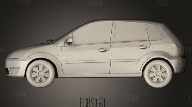 Ford Fiesta 2005 3d stl модель для ЧПУ
