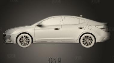 Hyundai elantra 2019 3d stl модель для ЧПУ