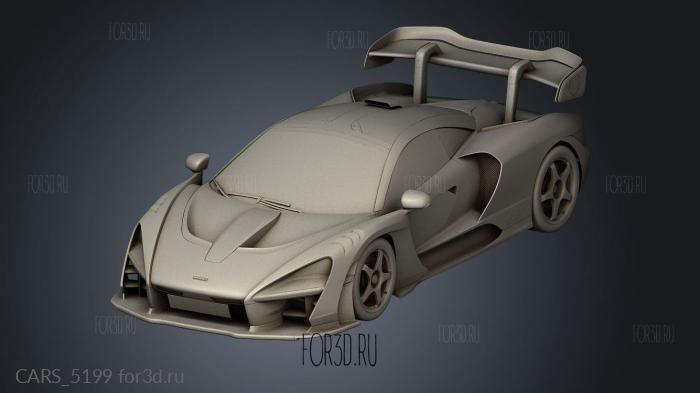 Mc Laren Senna LM stl model for CNC