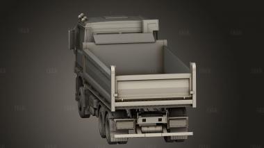 Самосвал Mercedes Benz Actros 3 оси 2011 3d stl модель для ЧПУ