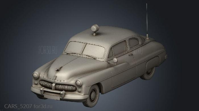 Mercury Eight Coupe 2 door Police 1949 stl model for CNC