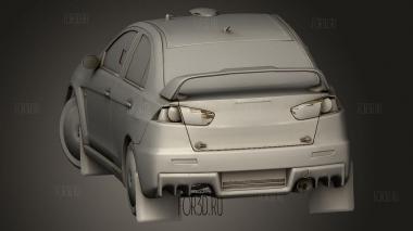 Mitsubishi Lancer EVO X 3d stl модель для ЧПУ