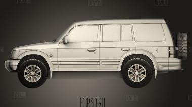 Mitsubishi Pajero Mk2 Универсал 5 дверей 1991 3d stl модель для ЧПУ