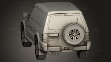 Mitsubishi Pajero Mk2 Универсал 5 дверей 1991 3d stl модель для ЧПУ
