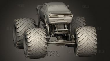 Монстр-Трак Dodge Challenger 3d stl модель для ЧПУ