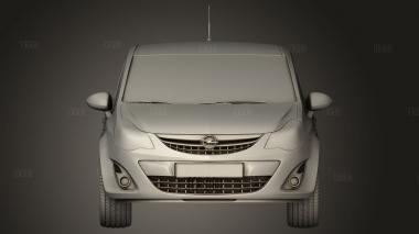 Opel Corsa 5-дверный 2011 3d stl модель для ЧПУ