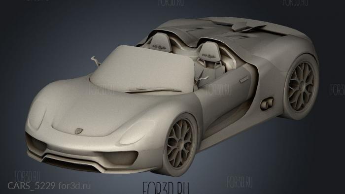 Porsche 918 Spyder Concept stl model for CNC